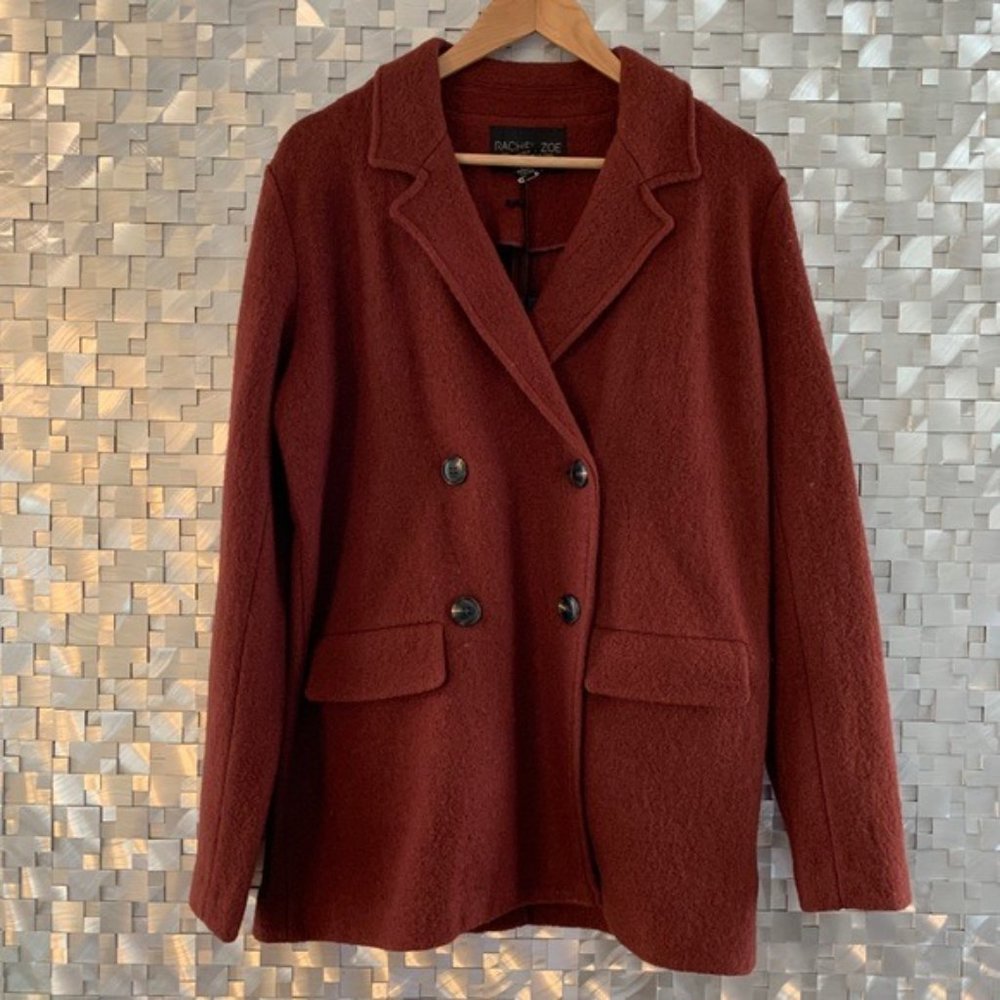 NWT Rachel Zoe Double Breasted Wool Blend Blazer - Picture 4 of 8